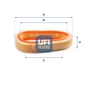 Воздушный фильтр для автомобиля UFI 30.806.00 - уменьшенное изображение 1