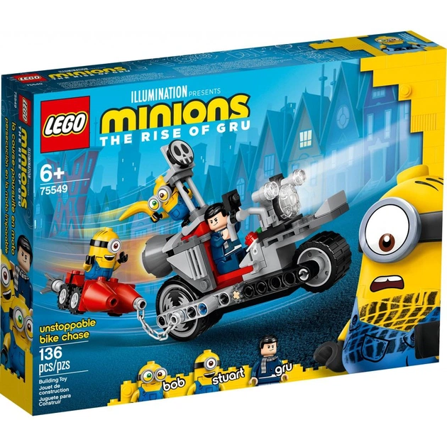Конструктор LEGO Minions Неймовірна погоня на мотоциклі 136 деталей (75549) - зображення 1