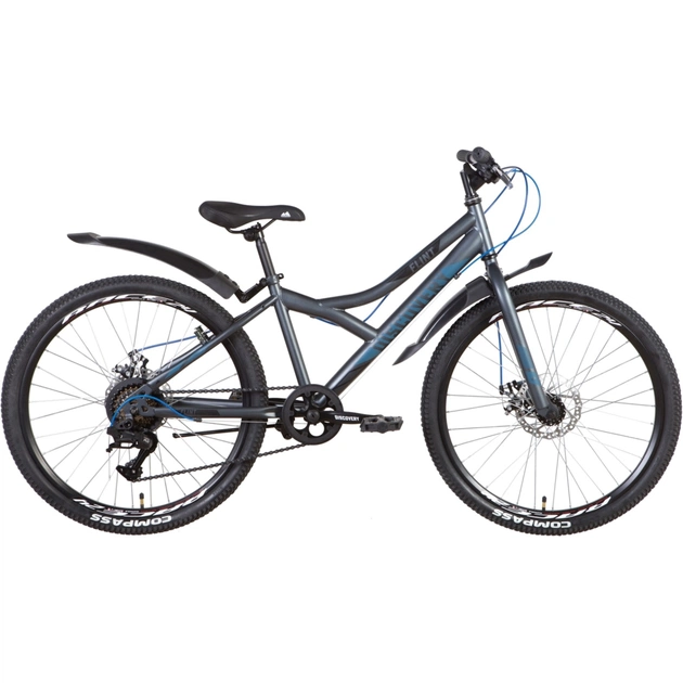 Велосипед Discovery 24" Flint DD рама-13" 2022 Grey/Blue (OPS-DIS-24-281) - изображение 1
