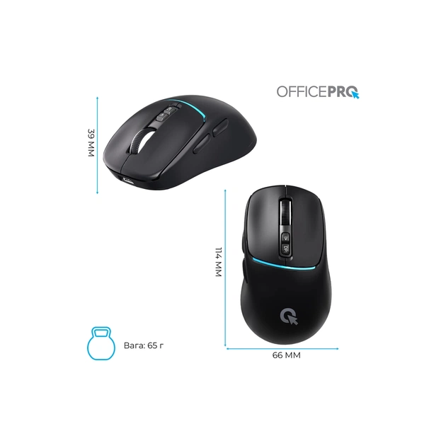 Мышка OfficePro M468B Wireless/Bluetooth Black (M468B) - изображение 12