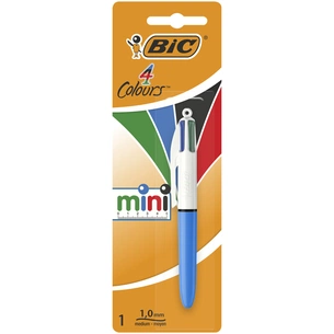 Ручка кулькова Bic 4 in 1 Colours Mini, блакитна (bc895956) зображення 1