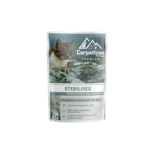 Вологий корм для кішок Carpathian Pet Food Індичка в желе 80 г (4820111141210) зображення 1