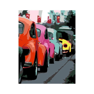 Картина по номерам Rosa Start Яскраві ретро автомобілі, 35х45см (4823098514121) зображення 1