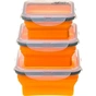 Набір туристичного посуду Tramp з 3х контейнерів силіконових 400/700/1000ml orange (TRC-089-orange) - зменшене зображення 1