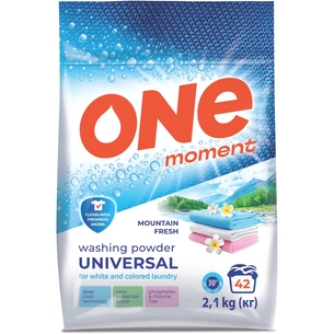Пральний порошок One Moment Universal Гірська свіжість 2.1 кг (4820178065672) зображення 1