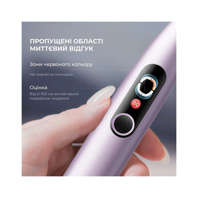 Электрическая зубная щетка Oclean X Pro Digital Purple (6970810553475) - изображение 12