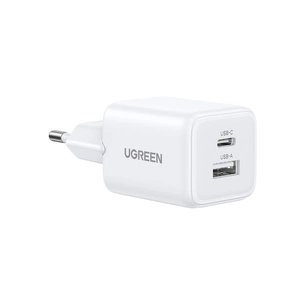 Зарядний пристрій Ugreen X514 1xUSB-C PD20W + 1xUSB GaN white (65006) зображення 1