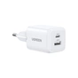 Зарядное устройство Ugreen X514 1xUSB-C PD20W + 1xUSB GaN white (65006) - уменьшенное изображение 1