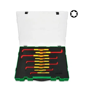Ключ Toptul TORX діелектричний VDE 9 шт. T10-T50 (GZC0911) зображення 1
