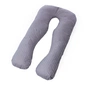 Подушка MirSon для вагітних і відпочинку Satin Stripe №8027 U-подібна Light Gray (2200006178651) - уменьшенное изображение 1