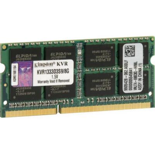 Модуль пам'яті для ноутбука SoDIMM DDR3 8GB 1333 MHz Kingston (KVR1333D3S9/8G) - изображение 1
