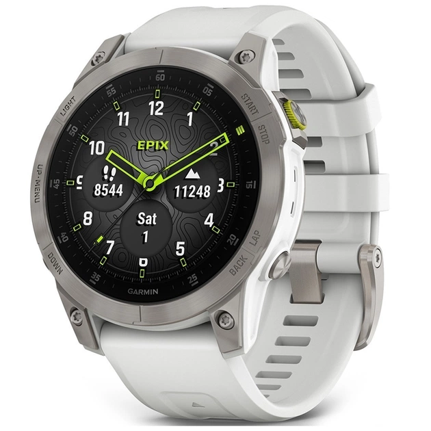 Смарт-годинник Garmin EPIX gen 2, Sapphire,White,Titanium, GPS (010-02582-21) - зображення 1