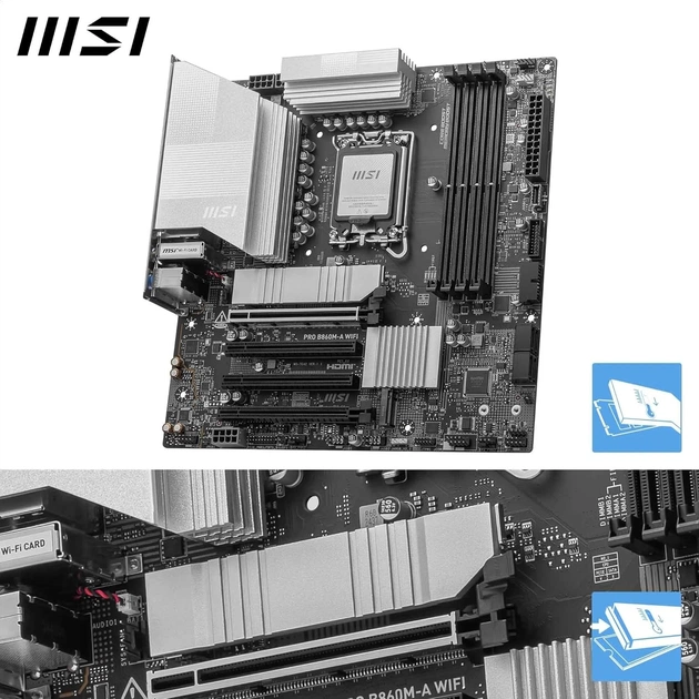 Материнська плата MSI Pro B860M-A WiFi Socket 1851 - зображення 3