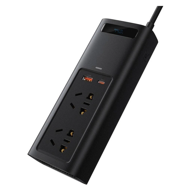 Автомобільний інвертор 12V/220V 150W In-car Inverter, USB, Type-C, 0.4m Baseus (CRNBQ-A01) - зображення 4