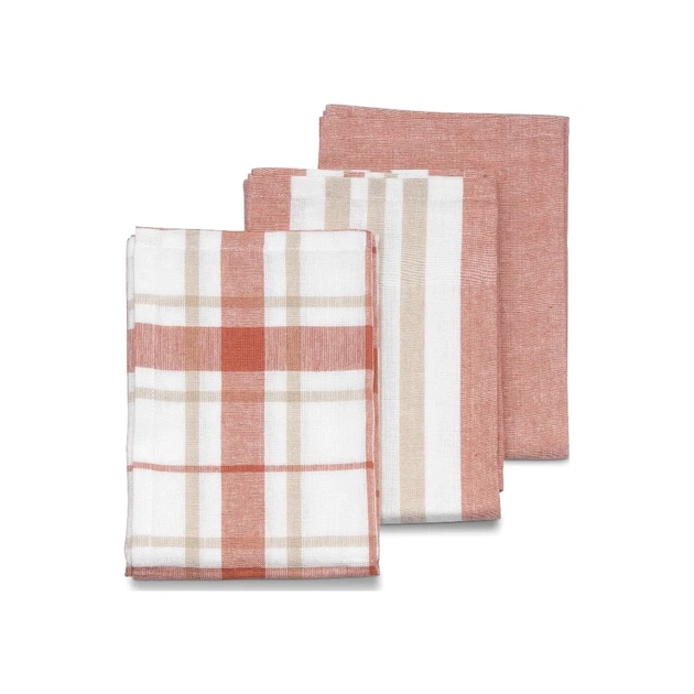 Рушник Kela кухонний набір Pasado, біло-теракотовий, 65x45 см, 3 шт (15973) (00000027550) - picture 1