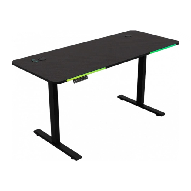 Комп'ютерний стіл GT Racer T-S 1438 Black (T-S 1438 (140x60x73-118) Black) - зображення 1
