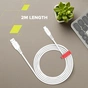 Дата кабель USB 2.0 AM to USB-C 2.0m 18W TPE white Canyon (CNS-AC18SC20W) - зменшене зображення 2