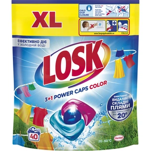 Капсули для прання Losk 3+1 Power Caps Color 40 шт. (9000101802016) зображення 1