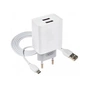 Зарядний пристрій XO L65 адаптер 2USB / 2.4А + Type-C white (XO-L65-TC) - зменшене зображення 3