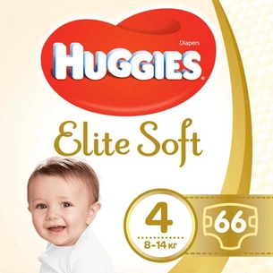 Підгузки Huggies Elite Soft 4 Mega 66 шт (5029053545301) зображення 1
