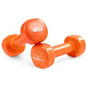 Гантель PowerPlay вінілові 4125 Achilles 2 х 4 кг Помаранчеві (PP_4125_4kg_2in) зображення 1