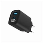 Зарядний пристрій Gembird 1xUSB-A (QC3.0 18W) + 1 Type-C (PD20W) LCD black (TA-UC-PDQC30LCD-BK-01) - зменшене зображення 2