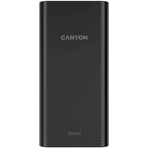 Батарея універсальна Canyon 20000mAh, Input 5V/2A, Output 5V/2.1A(Max), Black (CNE-CPB2001B) зображення 1