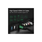 Кабель мультимедійний HDMI to HDMI 1.0m HD101 Round (Yellow/Black) Ugreen (10115) - уменьшенное изображение 3