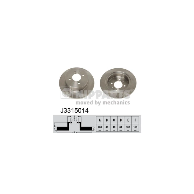 Гальмівний диск Nipparts J3315014 - зображення 1