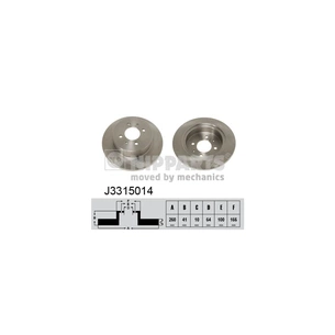 Гальмівний диск Nipparts J3315014 зображення 1