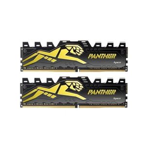 Модуль пам'яті для комп'ютера DDR4 16GB (2x8GB) 3200 MHz Panther Black/Gold Apacer (AH4U16G32C28Y7GAA-2) зображення 1