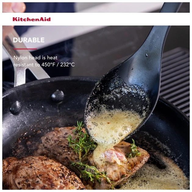 Ложка кухарська KitchenAid Coreline для сервіровки, 34 см, сіра (KAS003OHCGG) - picture 5