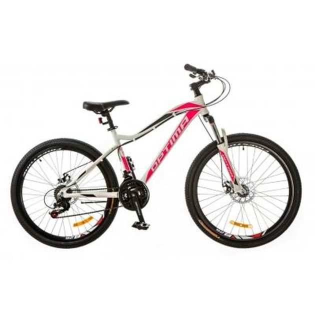 Велосипед Optimabikes 26" ALPINA 2018 AM 14G DD рама-16" Al біло-рожевий (OPS-OP-26-105) - изображение 1
