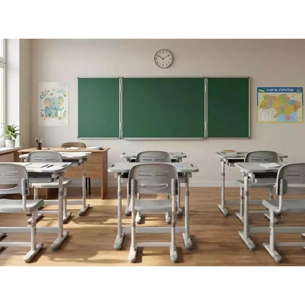 Шкільна дошка Sector магнітна крейдово-маркерна дошка 400х100 ( (КМ4010) - picture 9