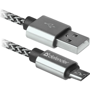 Дата кабель USB 2.0 AM to Micro 5P 1.0m USB08-03T PRO white Defender (87803) зображення 1
