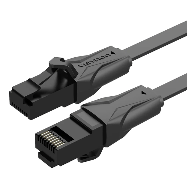 Патч-корд 0.75м, UTP cat 6 RJ-45 black Vention (IBABE) - зображення 1