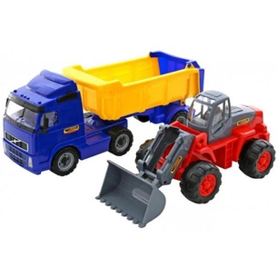 Спецтехніка Polesie Автомобіль-самоскид + трактор (36872) зображення 1