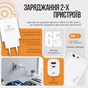 Зарядний пристрій XoKo 1xUSB-C PD65W + 1xUSB QC3.0 GaN white (XK-QC-620) - зменшене зображення 9