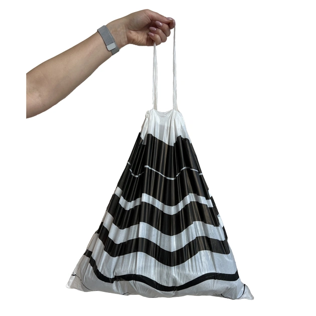 Пакети для сміття Добра Господарочка Black&White Із затяжками 35 л 20 шт. (4820086523363) - picture 3