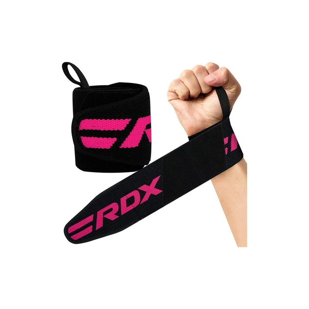 Бинт для спорту RDX W2 Gym Wrist Wraps Pink Pro (WAH-W2P) - зображення 1