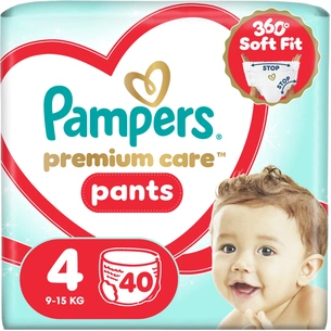 Підгузки Pampers Premium Care Pants Розмір 4 (9-14 кг) 40 шт (8006530320009) зображення 1