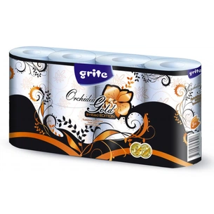 Туалетний папір Grite Orchidea Gold 3 шари 170 відривів 8 шт (4770023623918) зображення 1