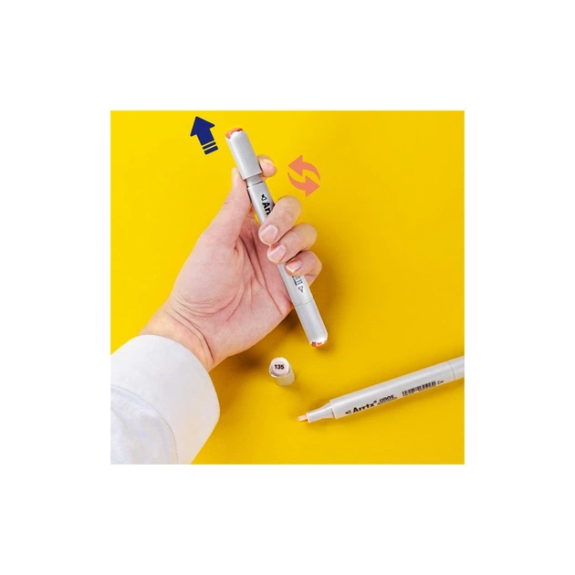 Художній маркер Arrtx Спиртові Oros ASM-03RD 24 кольори, червоні відтінки (LC302536) - picture 5