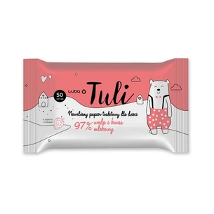 Туалетний папір Luba Tuli Зволожений для дітей Полуниця 50 шт. (5903968220457) зображення 1