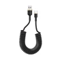 Дата кабель USB 2.0 AM to USB-C 1.0m spiral black ColorWay (CW-CBUC051-BK) - зменшене зображення 1