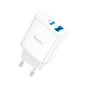 Зарядний пристрій HOCO C105A Stage 1xUSB-C PD20W + 1xUSB QC3.0 + cable USB-C to USB-C White (6931474782922) - зменшене зображення 6