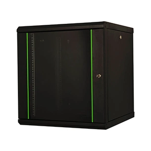 Шафа настінна Lande Proline 12U 19" 600x600, скло, чорна (LN-PR12U6060-BL-111) зображення 1