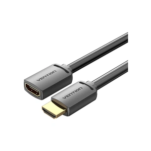 Кабель мультимедійний HDMI M to HDMI F 1.0m 4K PVC black Vention (AHCBF) зображення 1