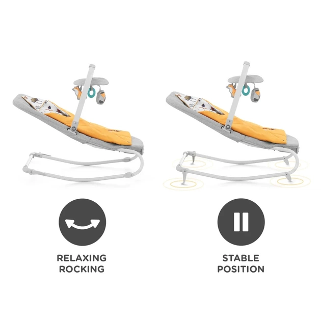 Крісло-гойдалка Kinderkraft шезлонг Felio 2 Forest Yellow (5902533921102) - picture 6