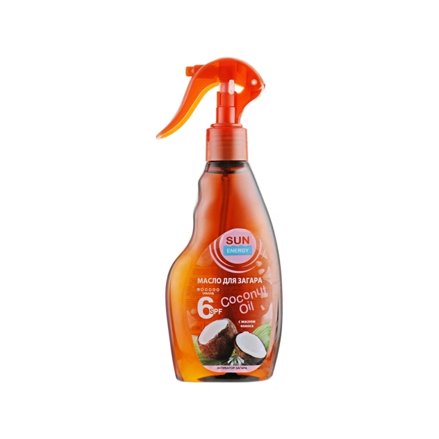 Засіб для засмаги Sun Energy Coconut Oil SPF 6 Олія 200 мл (4823015937699) - изображение 1